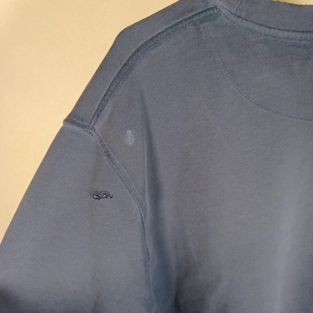 Nike Vintage Blank Thrashed Faded Navy Blue Crewneck Sweatshirt Oversized Medium